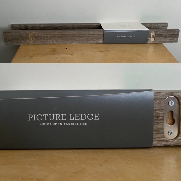 Threshold Picture Ledge Shelf Gray Wash 23” Long NEW - Picture 6 of 10